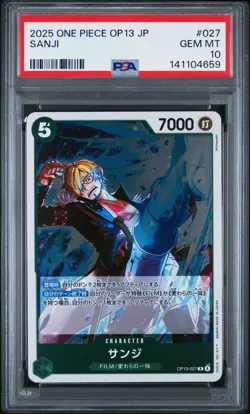 ONE PIECE JAPANESE CARRYING ON HIS WILL OP13-027 SANJI PSA 10 - 141104659 - Image 1