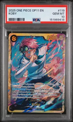 2025 One Piece Op11-119 Koby SEC English PSA 10 Free Shipping USA Seller - Image 1