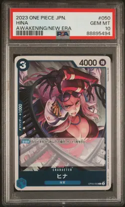 2023 One Piece CCG Hina OP05-050 Japanese Full Art PSA 10 Graded Card - Image 1