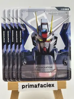 (5x) Gundam Card - Freedom Gundam Resource - R-008 C - Image 1