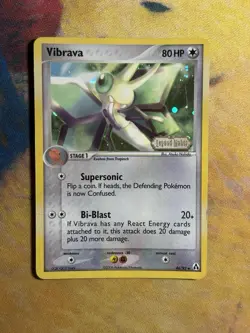 Vibrava 46/92 EX Legend Maker Reverse Holo Stamped Reverse Holo Pokemon Card MP - Image 2