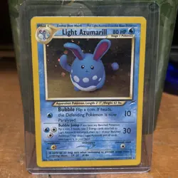 Light Azumarill Pokemon Card English 13/105 Neo Destiny Holo Vintage - Image 1