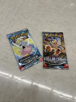 2 Pokemon TCG Scarlet And Violet Card Packs: Journey Together & Stellar Crown - Image 1