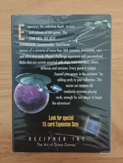STAR TREK: The Next Generation CCG CUSTOMIZABLE CARD GAME 60 CARD STARTER SET - Image 2