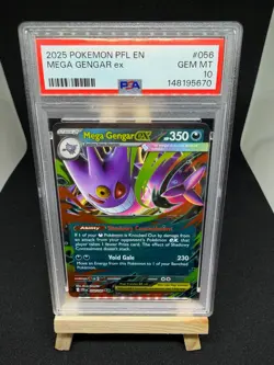 Pokemon Mega Gengar EX 056/094 Phantasmal Flames Pokemon TCG PSA 10 - Image 1