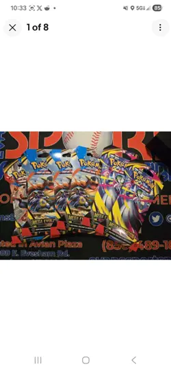 Pokemon MEGA EVOLUTION Booster Pack (6) And IRON Builder Tin With 4 Boosters - Image 1