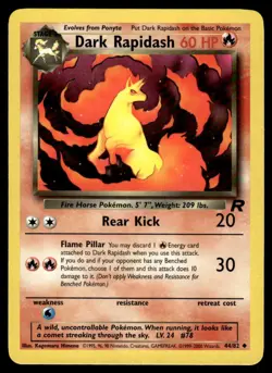 Pokemon TCG Team Rocket #44/82 Dark Rapidash LP+ - Image 1