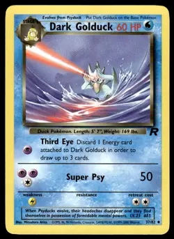 Pokemon TCG Team Rocket #37/82 Dark Golduck LP+ - Image 1