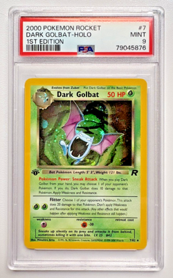 2000 Team Rocket 1st Edition Dark Golbat 7/82 - PSA 9 - Holo Rare Pokemon Card - Image 1