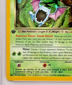 2000 Team Rocket 1st Edition Dark Golbat 7/82 - PSA 9 - Holo Rare Pokemon Card - Image 5