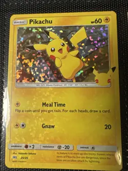 Pikachu 25/25 Holo McDonald's 25th Anniversary Promos Pokemon Card - Image 1
