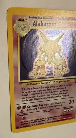 Pokemon TCG Alakazam 2nd Edition Holo 1/130 - Image 2
