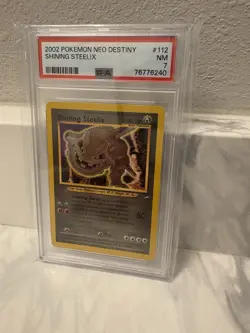 Pokemon Neo Destiny Shining Steelix Unlimited Holo 112/105 PSA 7 - Image 1