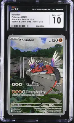 KORAIDON Scarlet & Violet ETB Black Star Promo #014 CGC 10 Pokemon - Image 1