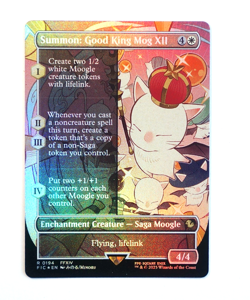 Summon: Good King Mog XII Borderless Holo Foil Magic the Gathering FIC Card #194 - Image 1