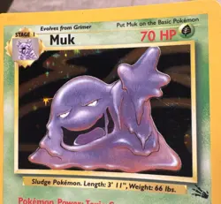 MUK Pokemon 13/62 Fossil Set Rare HOLO Vintage 1999 TCG Card - Image 1