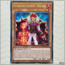 Infernoble Knight - Roland - AMDE-EN050 - Rare 1st Edition Yugioh - Image 1