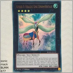 Number 8: Heraldic King Genom-Heritag - BLMM-EN152 - Ultra Rare 1st Edit Yugioh - Image 1