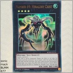 Number 69: Heraldry Crest - BLMM-EN153 - Ultra Rare 1st Edition Yugioh - Image 1