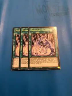 YUGIOH 3x Ultra Rare Dragonmaid Changeover MAMA-EN088 1st Edition - Image 1