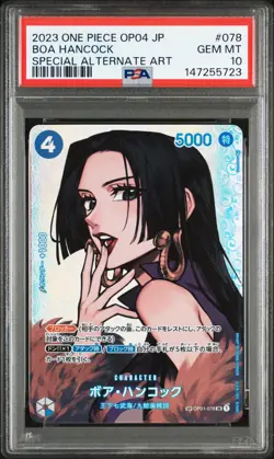 2023 ONE PIECE JAPANESE OP04-KINGDOMS OF INTRIGUE #078 BOA HANCOCK PSA 10 - Image 1