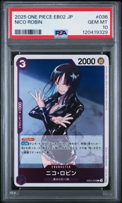PSA 10 One Piece Nico Robin EB02-036 Japanese Card - Image 1