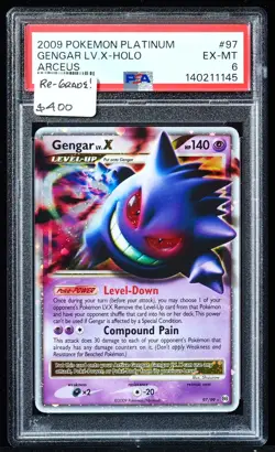 Gengar LV.X #97/99 Arceus PSA 6 Regrade! Pokemon Card - Image 1