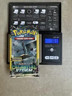 HEAVY - 7.83g - Pokemon Celestial Storm 3 Card Booster Pack - Image 1