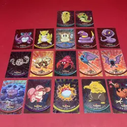 (17 Cards) Pokemon Topps Blue & Black Label Cards Arbok, Voltorb, Zubat, Etc - Image 1