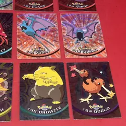 (17 Cards) Pokemon Topps Blue & Black Label Cards Arbok, Voltorb, Zubat, Etc - Image 5