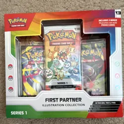 Pokemon TCG First Partner Illustration Collection Series 1 Box - 3 Promo Cards,… - Image 1