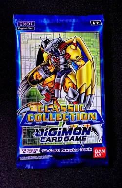 Classic Collection EX01 - BOOSTER PACK - Digimon Card Game - New/Sealed English - Image 1