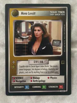 Star Trek CCG 1E Holodeck Adventures MONA LUVSITT RARE Card NEVER PLAYED - Image 1