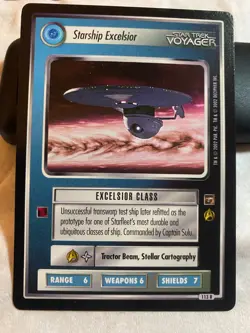 Star Trek CCG 1E TMP Set STARSHIP EXCELSIOR Rare Card - Image 1