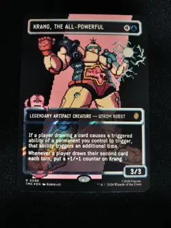 MTG Krang, the All-Powerful Borderless Surge Foil 0086 TMNT TMC NM - Image 1