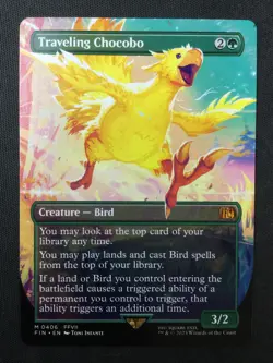 MTG FINAL FANTASY #406 Traveling Chocobo Borderless NM - Image 1