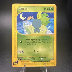 Oddish 97/165 - Aquapolis - EReader - Vintage 2002 Pokemon Card - Image 1