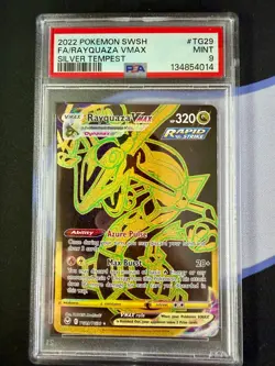 2022 Pokemon Rayquaza Vmax Gold Silver Tempest TG29/TG30 PSA 9 MINT - Image 1