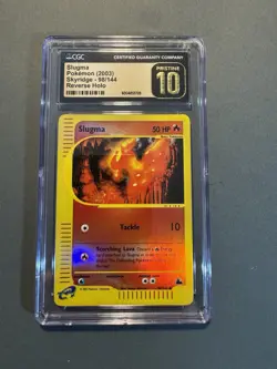 2003 Slugma Pokemon Skyridge 98/144 Reverse Holo CGC Pristine 10 - Image 1