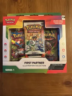 Pokemon Mega Evolution First Partner Series 1 Illustration Collection Box - Image 1