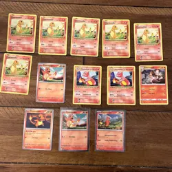 Pokemon TCG Charmander And Charmeleon Lot 16 With 2 Holos - Image 1