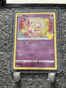 Mew 011/025 Holo Rare Celebrations Pokemon 25th Anniversary 2021 stamped - Image 4