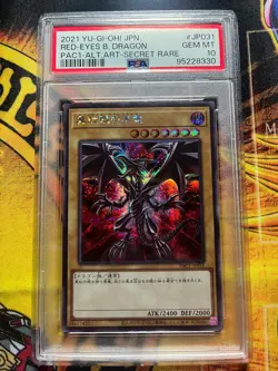 PSA 10 Red-Eyes Black Dragon Alt Art Prismatic Secret Rare PAC1 Yu-Gi-Oh! - Image 1