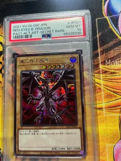 PSA 10 Red-Eyes Black Dragon Alt Art Prismatic Secret Rare PAC1 Yu-Gi-Oh! - Image 2