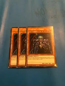 YUGIOH 3x Ultra Rare Vampire's Curse MAMA-EN048 1st Edition - Image 1