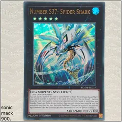 Number S37: Spider Shark - BLMM-EN037 - Ultra Rare 1st Edition Yugioh - Image 1