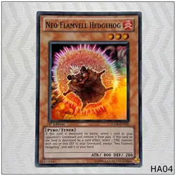Neo Flamvell Hedgehog - HA04-EN032 - Super Rare 1st Edition Yugioh - Image 1