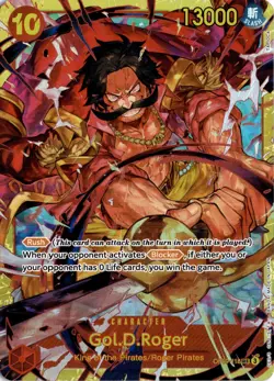 Gol D Roger OP09-118 SEC Secret Rare Emperors In The New World One Piece NM - Image 1