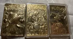 pokemon 23k gold plated trading card Lot Of 3 Charizard - Image 1