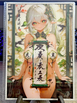 Nahida of Genshin Impact - Waifu Anime Trading Card - A5 Board Size - Image 1